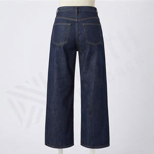 Pantalons pour femmes respirants et tendance, pantalons cargo décontractés en denim, jeans à jambes larges, couleur personnalisée, vêtements de rue élégants pour femmes - Product Image 2