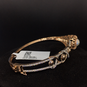 Modern Sophisticated Women's Elegant Golden Radiance <b>Bracelet</b> Luxurious Diamond Bangles with Intricate Design Sparkling Diamonds - Product Image 4