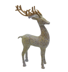 Vajilla de aluminio de diseño elegante, ciervo para Navidad, Reno decorativo, Decoración de mesa con acabado de mármol gris - Product Image 1