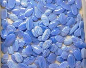 Cabujón de ágata de encaje azul hecho a mano, forma de mezcla Natural, piedra preciosa azul, tamaño personalizable, piedra preciosa suelta, cabujón de ágata azul - Product Image 3