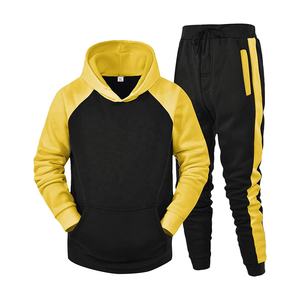 ชุดเสื้อฮู้ดและกางเกงวอร์มผ้าฟลีซของผู้ชายสำหรับฤดูหนาวพิมพ์โลโก้ผ้าฝ้าย100% ออกแบบได้ตามต้องการดีไซน์สปอร์ต - Product Image 4