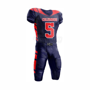 Venta al por mayor por encargo 100% poliéster fútbol americano Jersey pantalón conjunto de alta calidad impreso de talla grande uniformes ropa de fútbol - Product Image 5