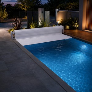 Cubierta de piscina de policarbonato Water Crown, transparente, tipo listones, para piscinas enterradas y elevadas, para exteriores, invierno, villas y resorts. - Product Image 4