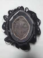 Perruque toupet en cheveux humains mono de qualité supérieure, origine Taz Hair Autriche, style Bangladesh, avec des ondulations naturelles et profondes