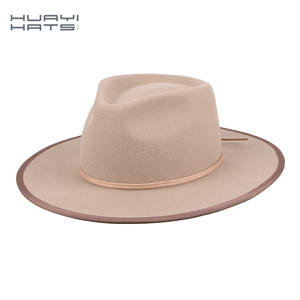 หมวกเฟโดร่าพรีเมียม HUAYI HATS ทำมือ สไตล์คลาสสิก หรูหรา สำหรับผู้หญิง ทำจากขนแกะออสเตรเลีย 100% ปีกแข็ง - Product Image 3