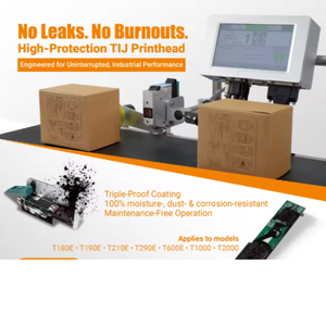 Imprimante à jet d'encre thermique DOCOD T180E en ligne, 12,7 mm, machine de codage de codes-barres et de date TIJ, imprimante TIJ pour le codage de codes-barres, de date et de lot - Product Image 2