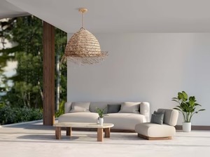 Beautiful Selene Seagrass Pendant <b>Light</b> Handwoven Natural Rattan Coastal Lighting for Dining Room Kitchen Bedroom Living Space - Product Image 3