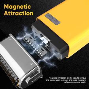 Afeitadora Eléctrica Portátil Mini para Hombre con Tira LED y Cabezal Magnético, Cuchilla Única USB, Resistente al Agua IPX7, Cuchillas de Malla Dentada - Product Image 5