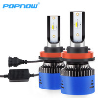 Ampoule de phare LED à 3 couleurs commutables 6000K 8000K H1 H3 9005 9006 9012 H7 H11 pour phares de voiture