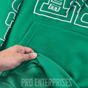 Sweat à capuche polaire d'hiver pour homme 100% coton brodé décontracté grande taille coupe classique 430g - Product Image 2