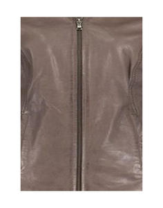 Veste en cuir véritable à la mode pour femmes Veste de rue grise tissée en peau de mouton pour femmes - Product Image 4