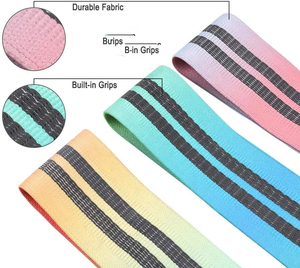 Bandes de résistance pour les hanches, haute élasticité, pour la salle de sport, le fitness, l'exercice, tissu personnalisé en polyester, cercle de yoga pour les fessiers - Product Image 4
