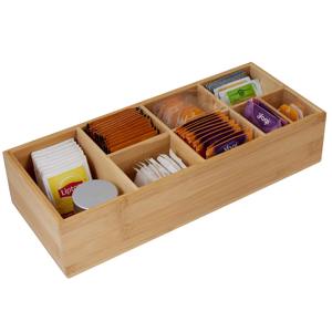 Boîte de rangement en bambou à 8 compartiments Boîte à mouchoirs en bambou faite à la main Décoration naturelle écologique pour la maison et la table Vente en gros du Vietnam - Product Image 1