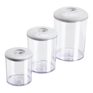 Ensemble de récipients sous vide ronds FAMILY ACO1182, 3 pièces, pour le stockage des aliments avec couvercles hermétiques, pour la cuisine - Product Image 1
