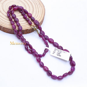 High Quality Handmade Natural Ruby Gemstone <b>Beads</b> 1 Layered Cabochon Gemstone Necklace Fashion Unique Jewelry Wholesaler - Product Image 5