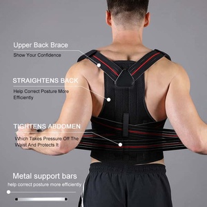Ceinture de correction de posture professionnelle réglable en nylon avec logo personnalisé 2025, protection lombaire, soutien dorsal supérieur en néoprène - Product Image 5