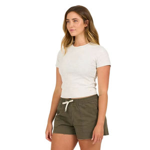 Venta al por mayor personalizar nuevo último diseño mujeres en blanco 100% algodón elástico Crop Tops mujeres recortadas camisetas - Product Image 3