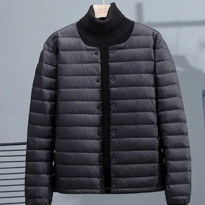 Chaqueta con cremallera personalizada al por mayor para hombre, chaqueta de invierno informal OEM de tendencia, chaqueta acolchada impermeable informal de fabricante - Product Image 3