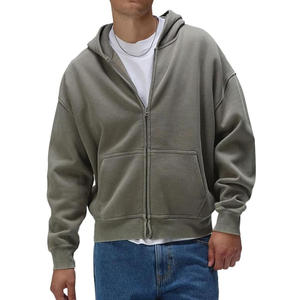 Sweats à capuche surdimensionnés en coton de haute qualité 300/350 g/m², coupe ample, fermeture éclair, sweats à capuche pour hommes, sweats à capuche unisexes, sweats à capuche lourds, logos personnalisés - Product Image 1