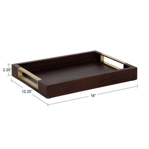 Best Quality Handmade Wooden Trays with Metal Handle Used <b>for</b> Serving Breakfast and Snacks - Product Image 6