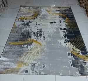 Alfombras Turcas Modernas de Polipropileno Tejidas a Máquina, Alfombras de Yute de Alta Calidad Resistentes a las Manchas, de Pelo Alto, Abstractas, para Dormitorio - Product Image 1