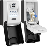 Boîte à clés murale YH3575 - Boîte à clés à combinaison extérieure avec 6 cadrans lumineux, étanche, grande capacité