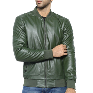 Dernière veste en cuir à manches longues coupe-vent pour hommes de style High Street du fabricant pakistanais col montant hiver attrayant - Product Image 4