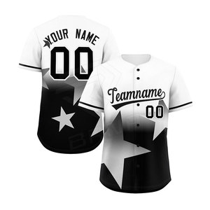<b>High</b> Quality 100% Polyester Breathable Plus Size Baseball Jersey Customized Printed Logo Customized Team Name <b>Low</b> MOQ 20 Pieces - Product Image 3