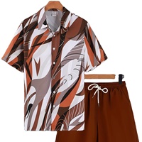 Conjunto Deportivo de Dos Piezas para Hombre, a la Moda, de Verano, de Secado Rápido, Transpirable, Informal, con Logotipo Personalizado