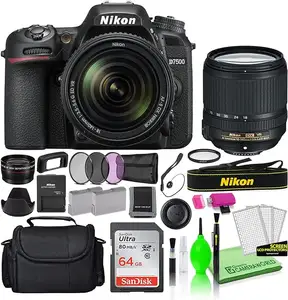 Orijinal Nikn D7500 20.9MP DSLR dijital kamera ile 18-140mm VR Lens(1582) Deluxe paket kiti Sandisk 64GB SD kart ile satılık