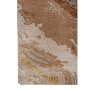 Genesis Hand Tufted <b>Wool</b> & Viscose Rugs Beige & <b>Brown</b> Abstract Pattern for Home Use-Tnq-4376 - Product Image 4