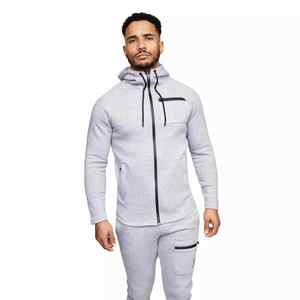 Vente en gros de survêtement d'été en nylon de marque privée coupe-vent respirant avec jogging à capuche ensemble deux pièces - Product Image 1