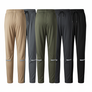 Pantalones de chándal para correr transpirables de secado rápido con cordón simple de cintura baja para hombre, ropa deportiva reflectante para gimnasio, entrenamiento al aire libre, otoño - Product Image 2