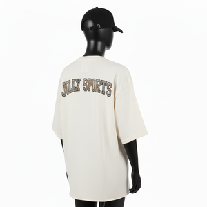 Camiseta Extra Grande para Mujer, Algodón Jersey de Calidad, Corte Holgado, Panel de Manga en Contraste, Logotipo Personalizado, Camiseta Extra Grande 100% Algodón - Product Image 5