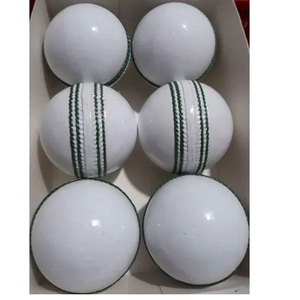 SUMROOS Balle de cricket professionnelle en cuir blanc de haute qualité, logo personnalisable, balle d'entraînement dure à prix raisonnable - Product Image 6