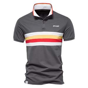 Polo de Algodón Transpirable con Logotipo Personalizado Bordado, Manga Corta, Ajuste Cómodo para Hombre, Ropa Casual - Product Image 1