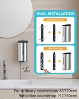 Distributeur automatique de savon écologique pour hôtels AK1205FA en acier inoxydable grande capacité pour mousse, idéal pour les toilettes à fort trafic