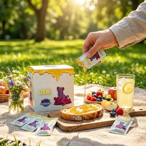 Bolsa de Embalaje de Lujo Personalizada de Plástico Vacía Pequeña con Boquilla para Sachet de Miel R0yal Honey de Mylar - Product Image 4