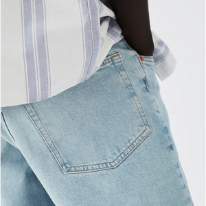 กางเกงขาสั้นผ้ายีนส์ยืดได้แบบลำลองกางเกงขาสั้นมีกระเป๋าสี่ใบผ้าซักเบามีไซส์พิเศษออกแบบได้ตามต้องการ - Product Image 5