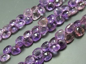 Perles en forme de coeurs en forme de larme à facettes améthyste violette pour la fabrication de bijoux perles de pierre - Product Image 3