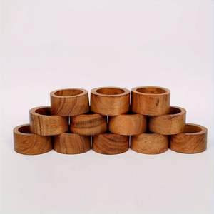 Elegant vintage wooden napkin ring for <b>rustic</b> holiday parties wedding <b>dining</b> <b>farmhouse</b> style <b>table</b> decor - Product Image 3