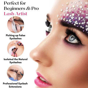 Pinces à cils professionnelles faciles à utiliser pour les extensions de volume russe, poignée confortable, acier inoxydable durable, anti-magnétique - Product Image 6