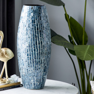 नई वस्तु नीले और सफेद माँ के लिए घर के लिए नीले लहजे के साथ मोती vase की नई वस्तु नीले और सफेद माँ