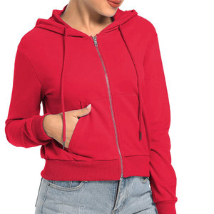 Sudadera con capucha corta transpirable para mujer, ropa de calle informal cálida personalizada, figuras de hombros caídos, sudaderas con capucha transpirables ecológicas de punto - Product Image 4
