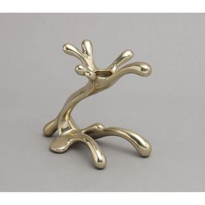 Luxury Abstract <b>Brass</b> Candle Holder Modern Home Decor Golden Metal Art Sculpture Centerpiece Wedding Table <b>Ornament</b> - Product Image 3