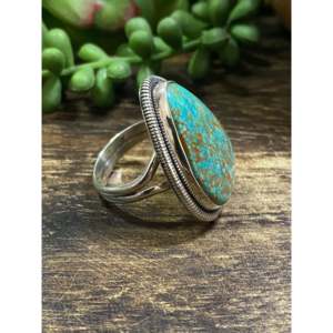 Wydell Billie Royston <b>Turquoise</b> Sterling Silver Adjustable <b>Ring</b> Size 9.25 - Product Image 3
