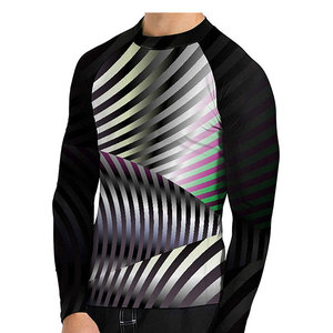 Rash Guards Fitness Sportswear Sublimated Custom Made Eco-Friendly Quick Dry Anti-Bacterial 220g MMA BJJ Long Sleeve for Men - Product Image 2