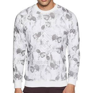 Sweat-shirt à col rond pour homme, vêtement décontracté d'hiver, avec impression de logo personnalisé, motif uni, tissu en polaire écologique - Product Image 1