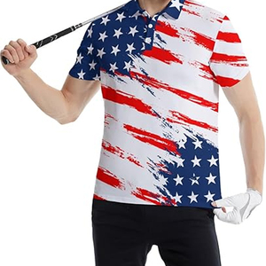 Camisas de Verano para Hombre, Manga Corta, Transpirables, con Bolsillo, Diseño Estampado, Ropa de Playa, Vacaciones, Camisas Góticas con la Bandera de Estados Unidos - Product Image 4