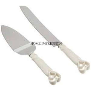 Most Fancy Unique Designer Latest Pattern Arrival Silver Finished Shiny Polished Attractive Look Handle <b>Cake</b> Server and <b>Knife</b> - Product Image 5